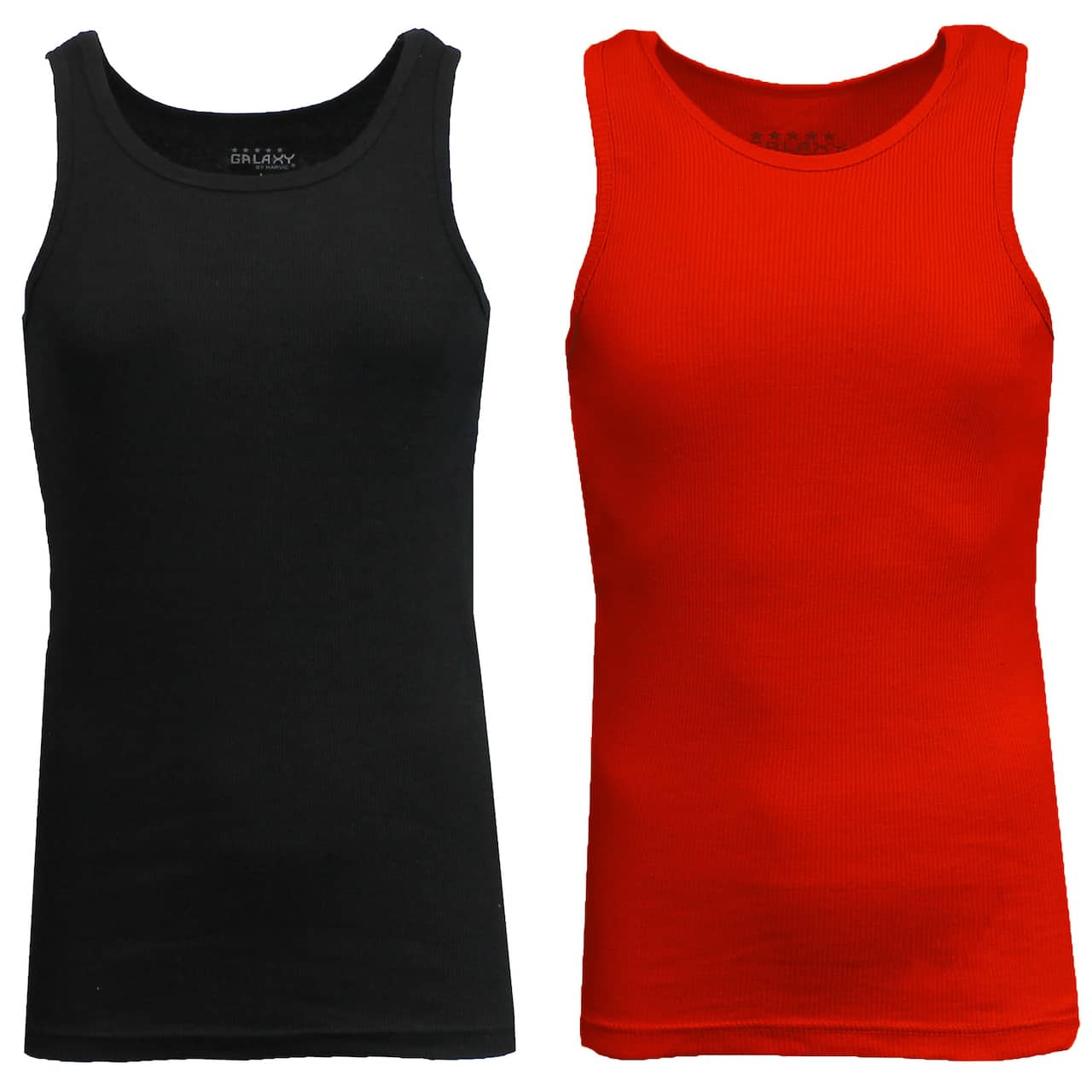 Galaxy By Harvic Famous Heavyweight Men’s Ribbed Tank Top 2 Pack